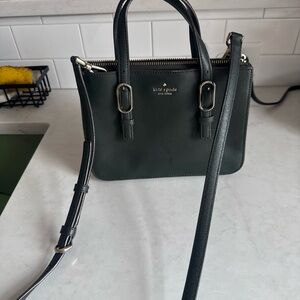 Kate Spade Dark Green Leather Crossbody Bag